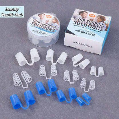 【4/8Pcs Silicone Anti Snore Nasal Dilators Apnea Aid Snoring Nose Clip Nose Breathing Apparatus Devices】