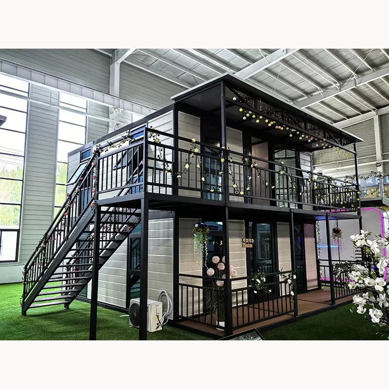 Restaurant 20FT 40 Ft Prefab Steel Prefabricated Sandwich Panel Expandable Living Container House Tiny Homes With Bathroom