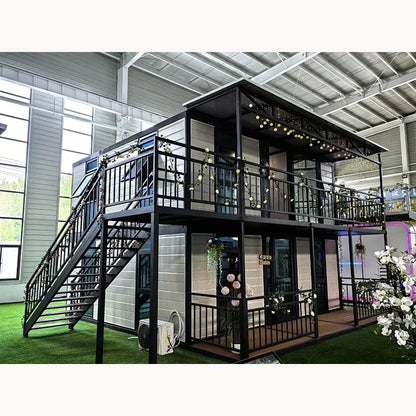 Restaurant 20FT 40 Ft Prefab Steel Prefabricated Sandwich Panel Expandable Living Container House Tiny Homes With Bathroom