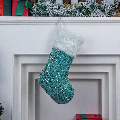 Christmas stocking festival decorations sequins 26-letter Christmas tree ornaments gift bag socks hotel party supplies