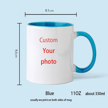 Customize Photo Black Coffee Mug - Personalized Dog Cat Familay Lover Photos Cup Tea Cup with Names Mothers' Day Surprised Gift