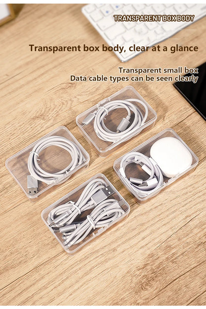 1Set Cable Storage Box Multifunctional Desk Organizer Bag Wire Charging Management Box Jewelry Storage Container For Home Office