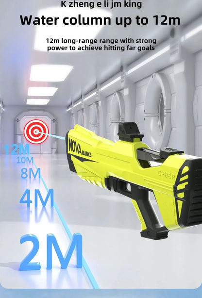 Electric continuous water gun fully automatic water absorption large capacity outdoor battles  summer water fights children toys