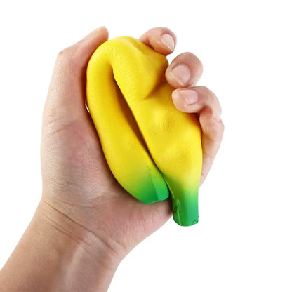 Banana Reducer Slow Rising Banana Squeeze Simulation Banana Yellow Green Squeeze Pinch Pu Fruit Squeeze Birthday Gift