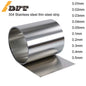 1 Meters 304 stainless steel strip sheet steel  coil steel strip 0.01 0.02 0.05 0.1 0.2 0.3 0.4 0.5 mm thickness