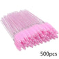 500/1000pcs Eyelash Brush Applicator Wholesale Lash Mascara Wands Brushes For Eyelash Extension Eyebrow Spoolies Beauty Tools