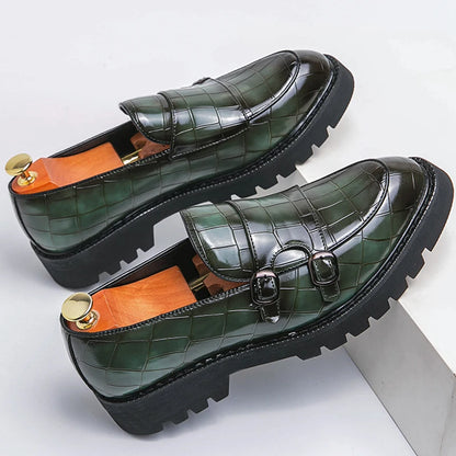 Platform Loafers Men Classic Casual Leather Shoes Men Dress Wedding Casual Business Shoes For Men Party Social Office Loafers