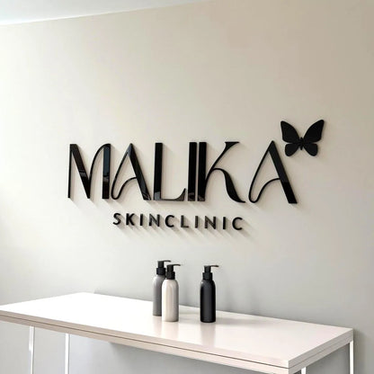 Personalized Large Acrylic Business Logo Sign Wall Art Custom 3D Logo Interior Decoration Home Decor Beauty Salon Poster