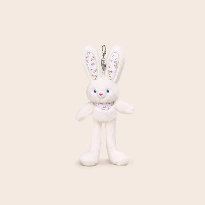 30cm Cute Pull-out Rabbit Plush Toy Keychain Creative Plush Ear Pulling Bunny Pendant Bag Charm Kids Stress Relief Gift
