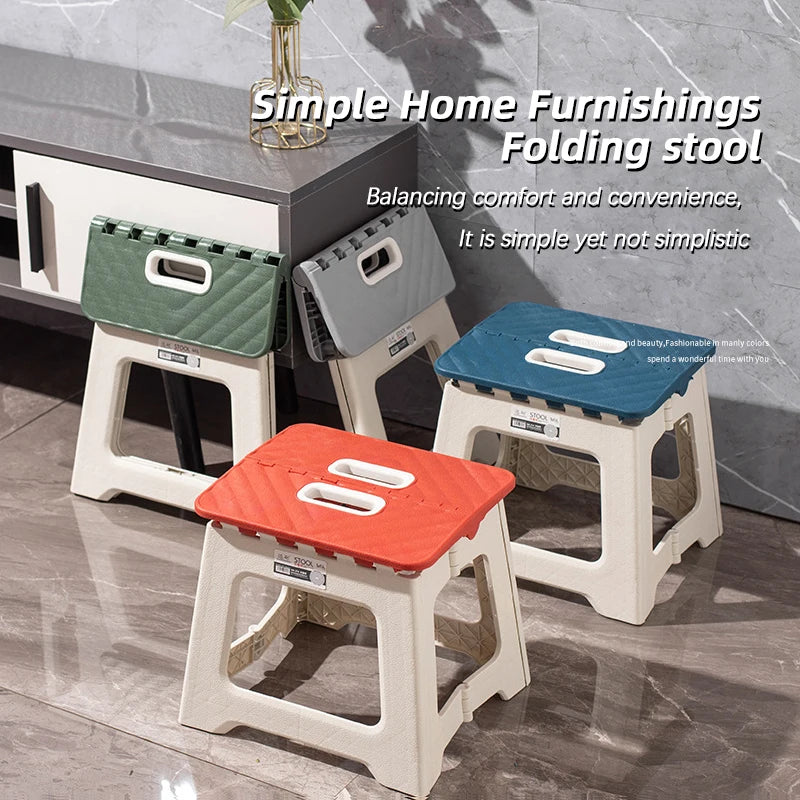 MUMUCC plastic thickened folding chair, portable outdoor camping chair, beach folding chair, family children's chair
