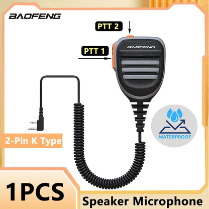 Baofeng BF-780 PTT Remote Shoulder Walkie Talkie Speaker Microphone Mic Waterproof For UV-25L M-5R Quansheng UV-K5 UV-K6 Radio
