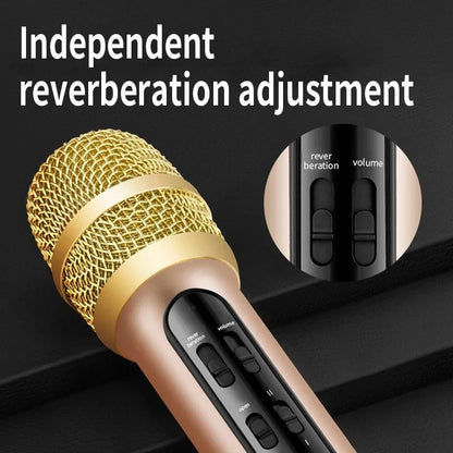 Portable Mini Wireless Condenser Mic Gadget Home Noise Reduction Microphone Integrated Audio Confere for Singing Songs