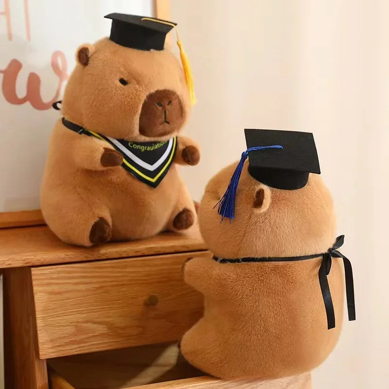 Graduate Plush Dolls Doctor Capybara Owl Bear Plush Toy Cute Stuffed Animal Toy Doll Soft Cartoon Pillow Graduation Gift