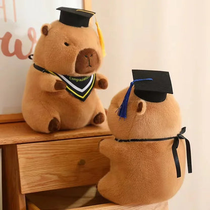 Graduate Plush Dolls Doctor Capybara Owl Bear Plush Toy Cute Stuffed Animal Toy Doll Soft Cartoon Pillow Graduation Gift