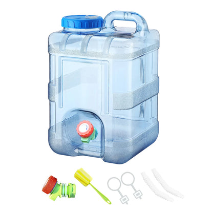 15-3L Portable Water Container with Spigot Water Storage Carrier Water Storage Container for Outdoor Camping Picnic Water Bottle