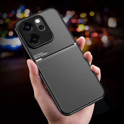 Oppo Reno 14F 5G Case Luxury Soft Leather Phone Cases for Reno14 F Reno14F 5G CPH2743 6.57“ ”Car Magnetic Holder Back Cover