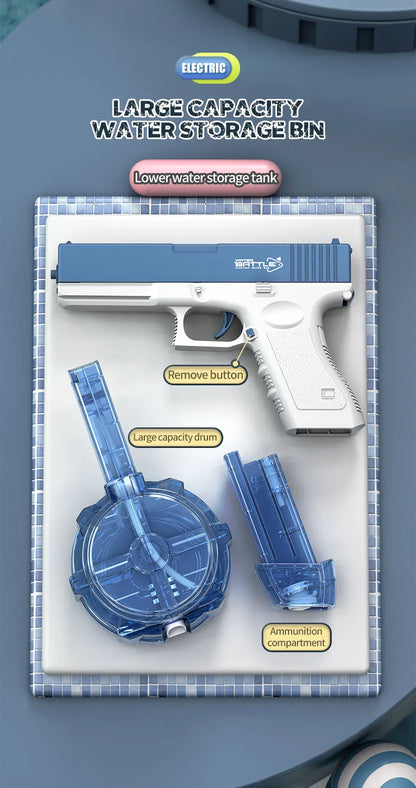 New Summer Electric Water Gun Toy Portable Automatic Electric Burst Water Gun Outdoor  Beach Water Toys Water gun accessories