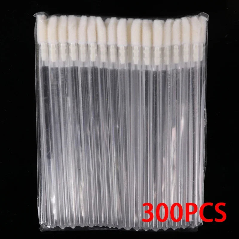 300/500PCS Crystal Lip Brushes Set Wholesale Lipstick Gloss Wands Applicators For Eyelash Extension Makeup Brush Beauty Tool