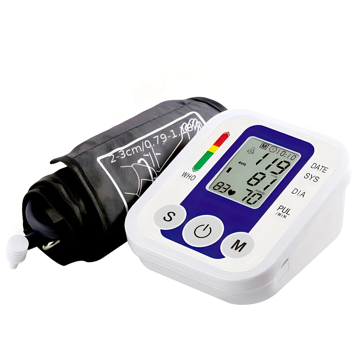 Digital Blood Pressure Monitor BP Automatic Tensiometer Upper Arm Cuff Home Medical Sphygmomanometer with Memory