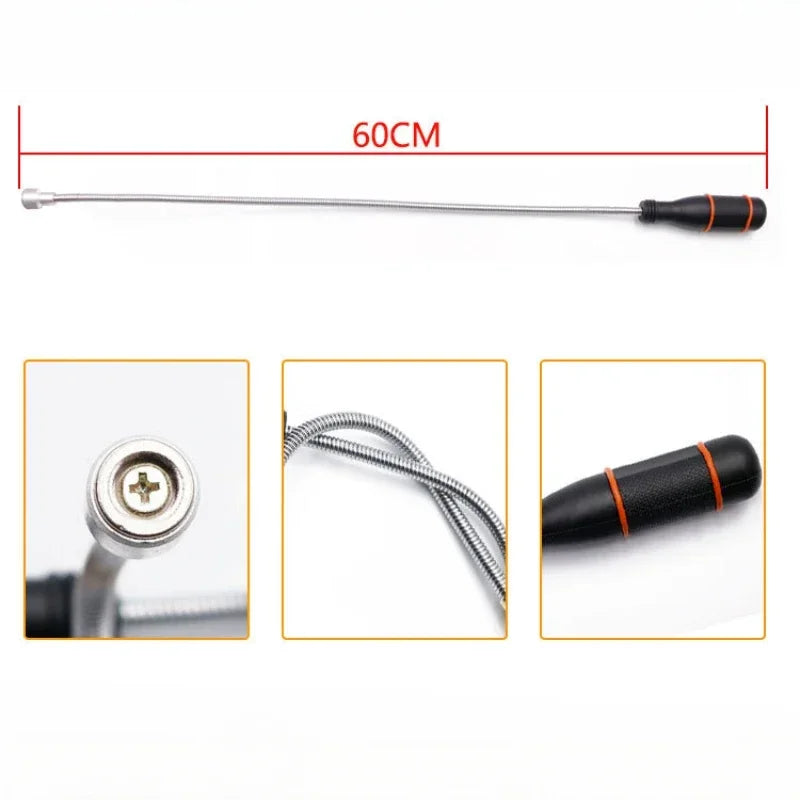 Flexible Magnetic Grabber Tool Heavy Duty Bendable Claw Pickup For Screws Nuts Keys Bolts Garage Workshop Retrieval