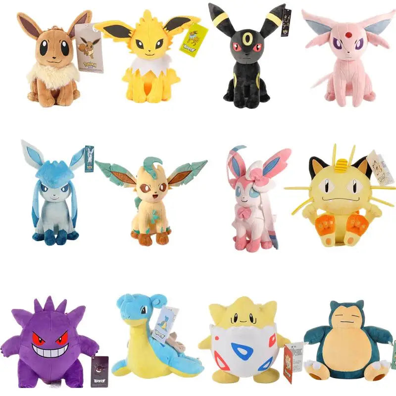 Pokemon Plush Stuff Toy Pikachu Charizard Doll Gengar Squirtle Plush Doll Espeon Glaceon Umbreon Soft Cartoon Toys Kids Gift