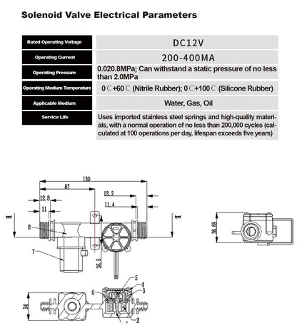 1/2 Inch Digital Flow Meter Integrated Valve Quantitative Control Kit DC3.5-24V 2-10L/min Durable Automatic Dosing Water Filling
