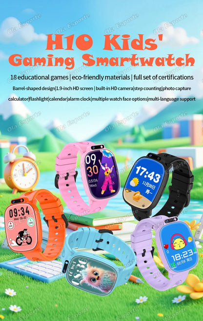 Children's Smart Watch 2026 Camera LED Flashlight Fun Games Stopwatch Calculator Alarm Reminders Boys and Girls Smartwatch HW12
