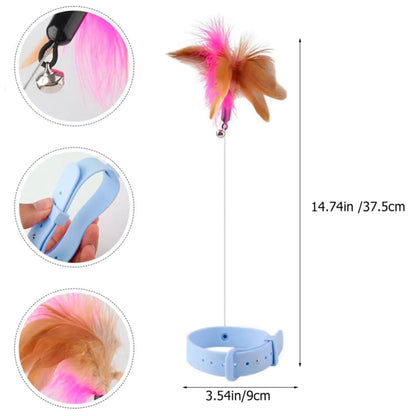 Neck Wear Cat Collar Teaser Toys, Self Play Cat Toy for Boredom Relief, Suitable for Indoor Cats to Exercise