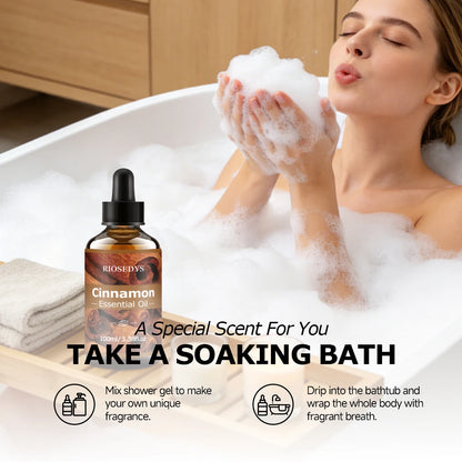 100ml CINNAMON ESSENTIAL OIL is Suitable for massage and skincare, deeply nourishes and moisturizes, and improves skin condition