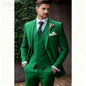 Luxury Solid 3-Piece Men's Tuxedo Suits Slim Fit Peak Lapel Blazer Vest And Pants Set for Prom Wedding Business Men Clothes