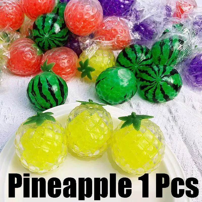 Fruit Shaped Squeeze Ball Toy Water Bead Fidget Sensory Stress Relief Gadget for Adults Dough Ball Fidget Toys Anxiety Relief