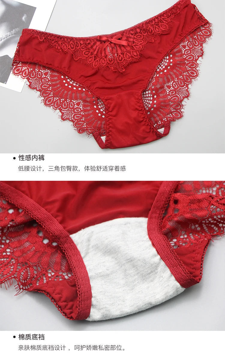 2022 New Sexy Lace Ultra Thin Thick Bra Panty Big Size Female Lingerie Set Women Underwear Brassieres 75-95BC Cup