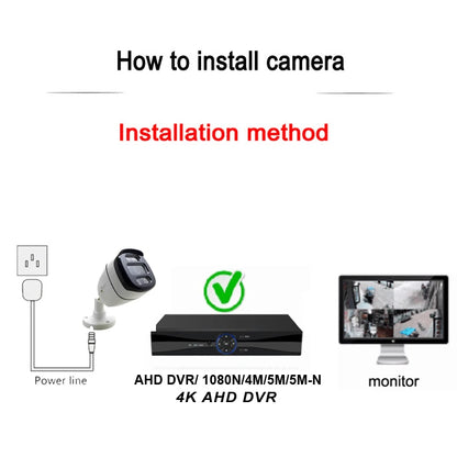 JIENUO Kamera 4K HD AHD CCTV System Monitoringu Zabezpieczeń 1080P 5MP Zewnętrzna Wodoodporna Kamera Tubowa TVI z Noktowizorem na Podczerwień do Domu
