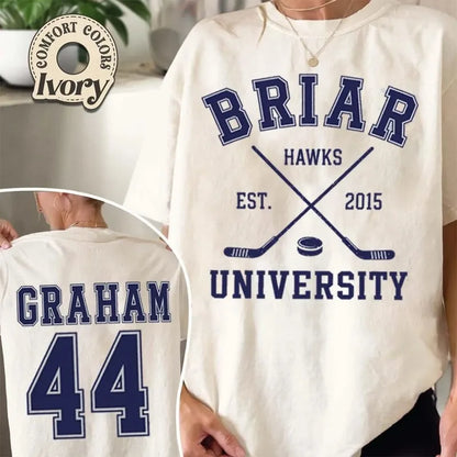Briar University Graham 44 Unisex T-shirt & Tank Top, College Hockey Romance Shirt