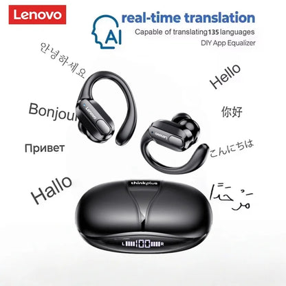 Lenovo XT80 Sports Wireless Earphones with Mics,Button Control, LED Power Display,Hifi Stereo Sound APP AI Translator Headset