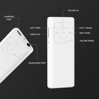Fashion Long Strip Student MP3 Solid Color Ultra-thin MP3 Music Player Simple Mini Music Player Men Women