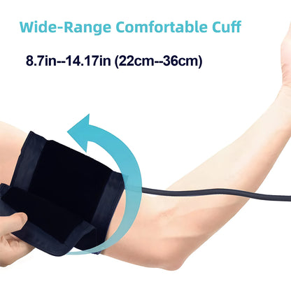 Automatic Digital Blood Pressure Monitor Upper Arm with Arrhythmia Detection Adjustable Cuff LED Display Health Tonometer