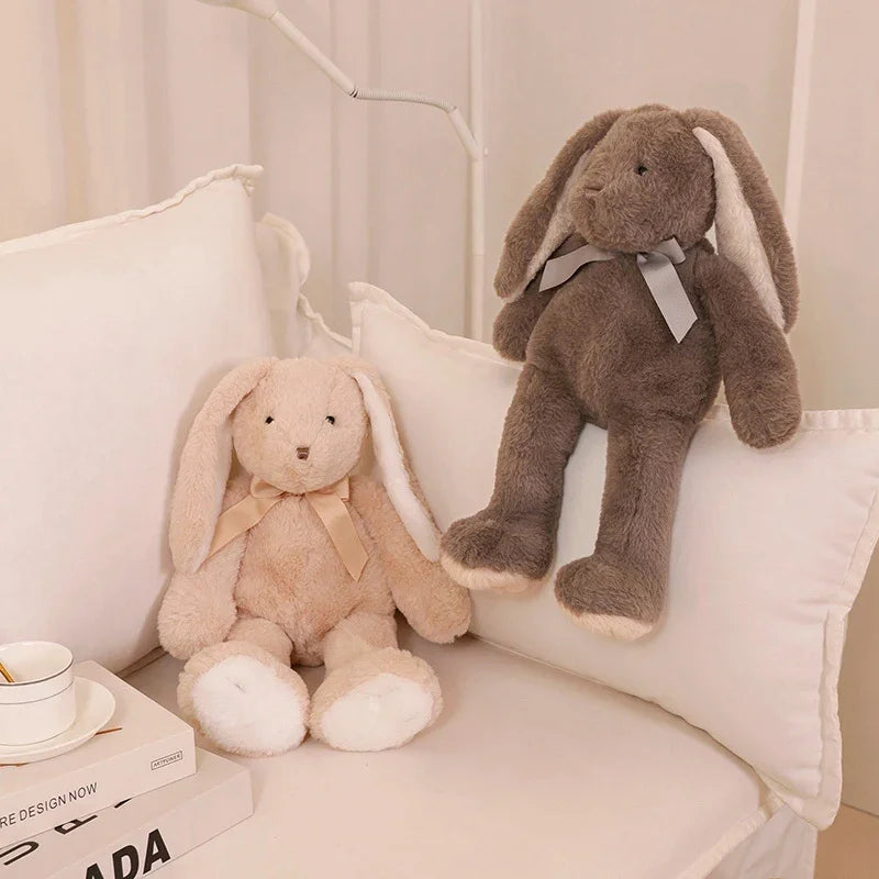 Easter Rabbit Plush Toys Soft Bunny Stuffed Animal Rabbit with Long Ear for Children Accompany Doll Birthday Gift Photo Props