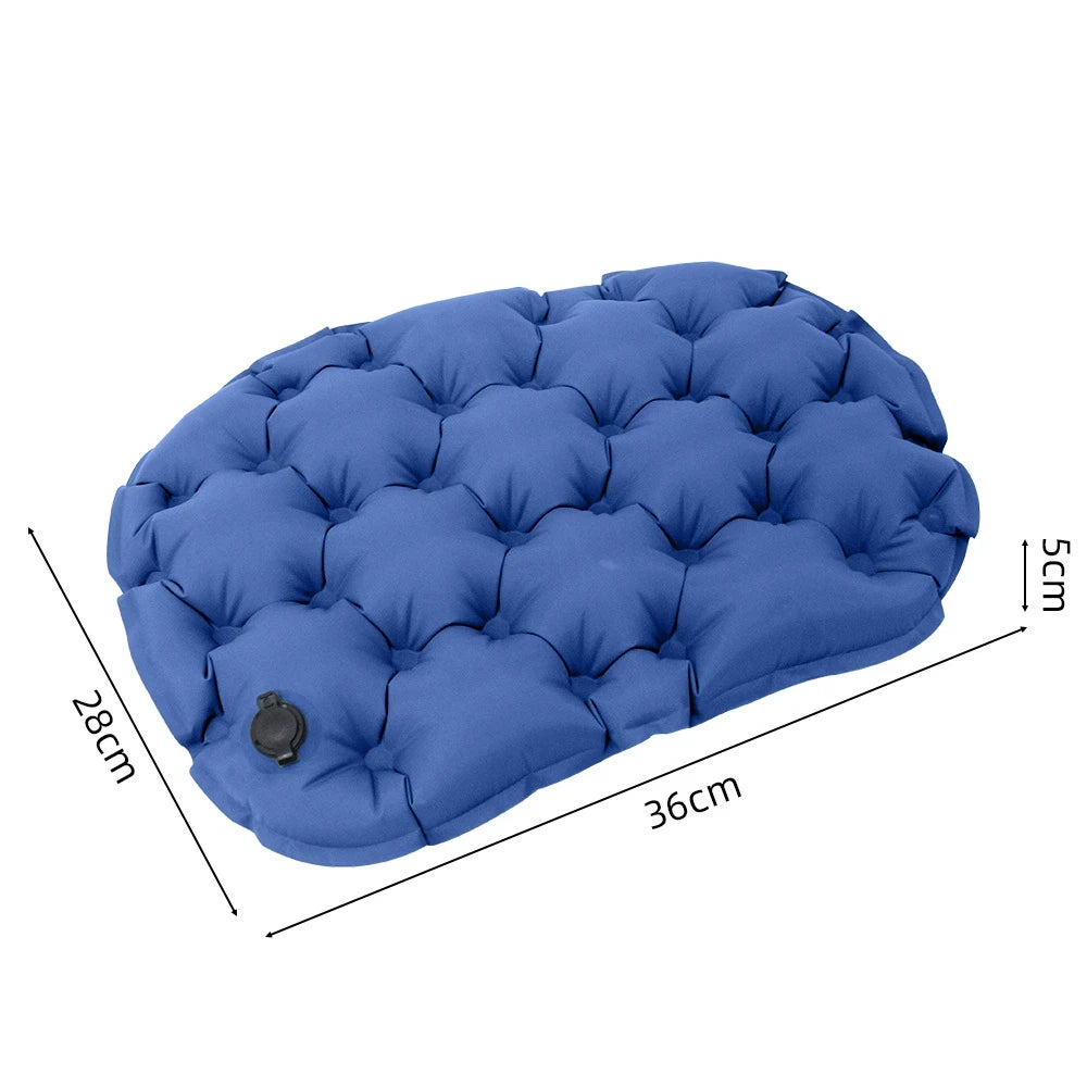 Portable Inflatable Outdoor Moisture-Proof Seat Cushion Travel Camping Sitting Pad Foldable Mattress Seat for Home Office