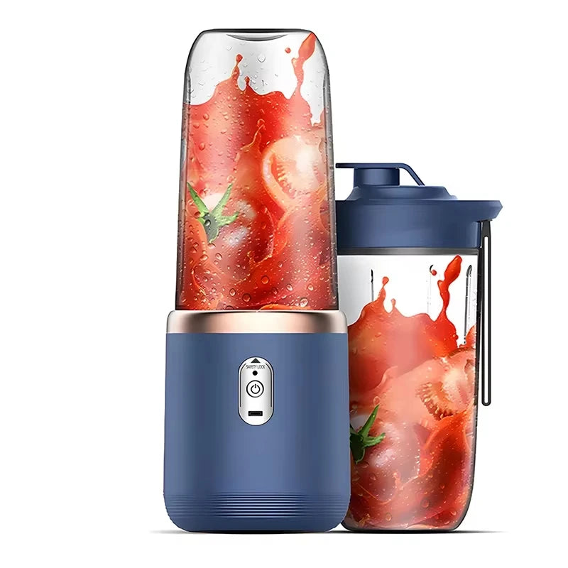 USB Personal Mini Juicer Cup Portable Handheld Travel Blender with Single Double Cups for Water Bottles