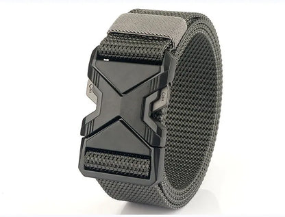 Men's Tactical Belt Nylon Braided Outdoor Training Military Belt Canva Casual Mountainee Trouser Pants Jeans Buckle Waist Belt