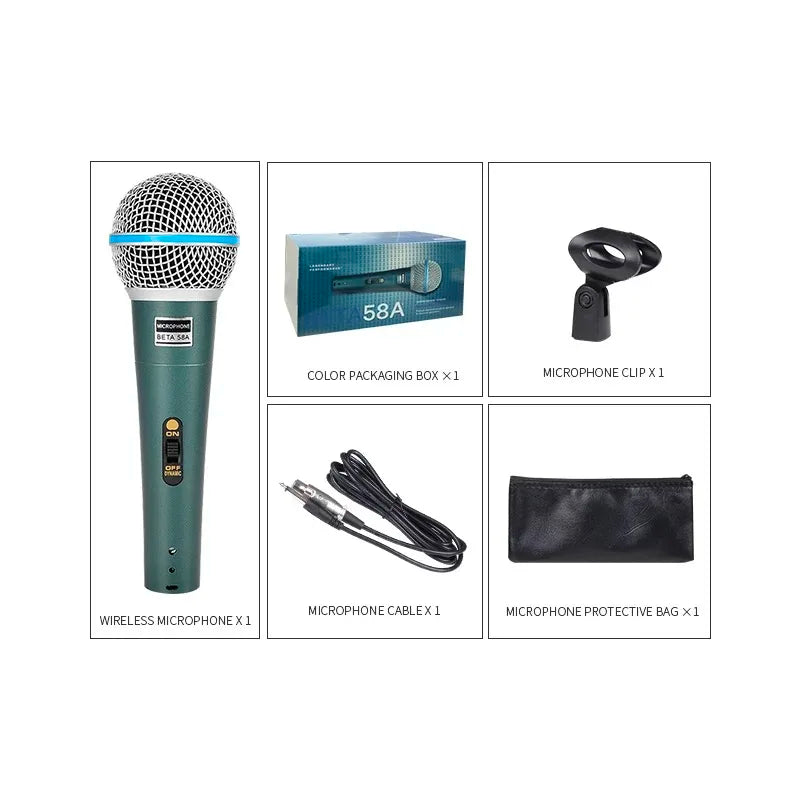 Wired Professional Dynamic Microphone Mic For PC Karaoke Machine System Sound Room Gaming Gamer Audio Sing Live Streaming Kits