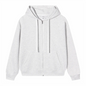 Bulk Custom Logo Full Zip Up Hoodie Unisex Sweatshirt Personalized Printing Embroidery Team Staff Uniform Work Jacket Men Women