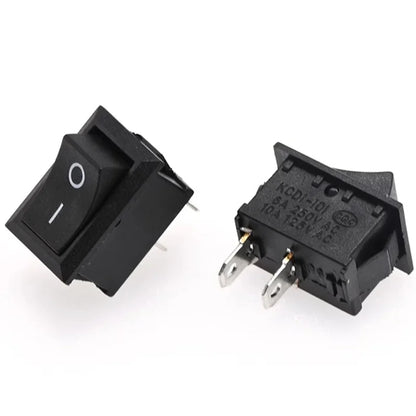 5/20/100pcs Auto Car Truck Boat Rocker Switch 250V 3A 2Pin ON/OFF Toggle SPST Switches Rocker Switch 10x15mm 15*21mm