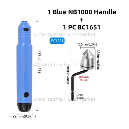 NB1000 BC1651 Countersink Inner Hole Chamfer Repair Reamer Tool Burr Remover Hand Reamer for Metal Aluminum Copper Wood Plastic
