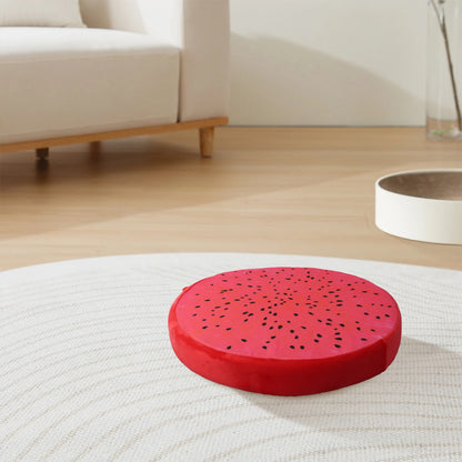 Cartoon Fruits Print Round Bar Chair Cushion Cover Anti-Slip Seat Cushion Slipcover Soft Stool Cushion Covers For Living Dining