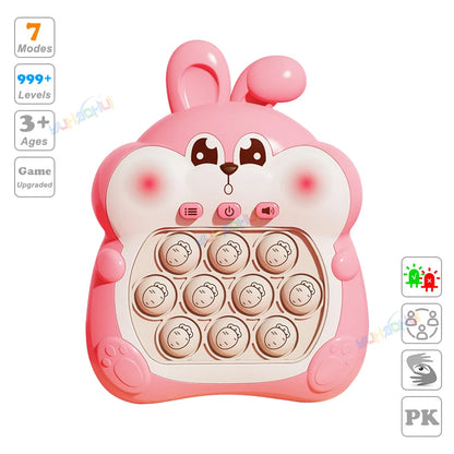 Electronic Pop Light Up Game Handle Toys for Children Adults Fidget Anti Stress Relief Toys Chases Light Game Console Xmas Gifts