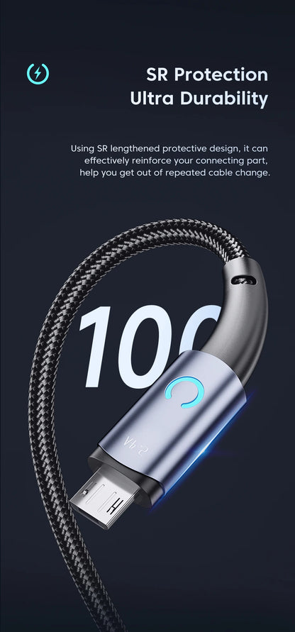 Toocki Micro USB Cable for Samsung S10 2.4A Fast Charging Quick Charge Micro Cable for Fan Headphone LED Phone Charger Data Cord