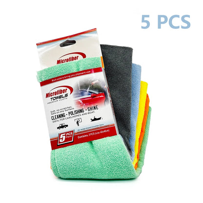 AUTOBRIGHT 40x40 cm Microfiber Cleaning Cloth 3/5/10 Pieces Pack 300gsm Soft Lint Free Super Absorbent Multi Functional Towel
