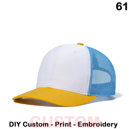 Fedoryn Custom Embroidery Baseball Cap for Men and Women DIY Design Mesh Cap LOGO Print Hat Quality Truck Hat Wholesale Unisex
